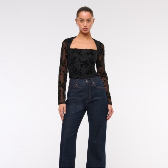 Abercrombie Ava Long-Sleeve Mesh Top - Picture 2 of 6